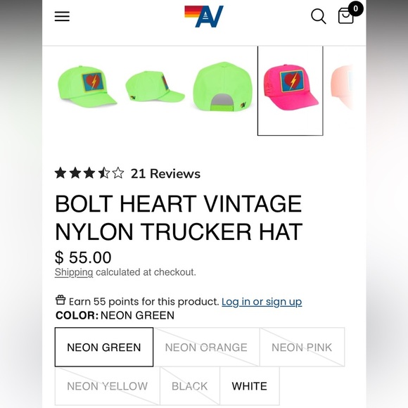 ‼️RARE‼️?AVIATOR NATION??NWT?⚡️❤️VINTAGE NYLON TRUCKER HAT in Neon Pink— O/S main image 9